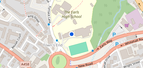 Map showing Earls High School