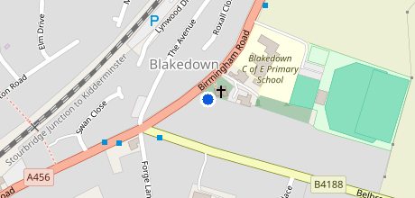 Map showing Blakedown Sports and Social Hub