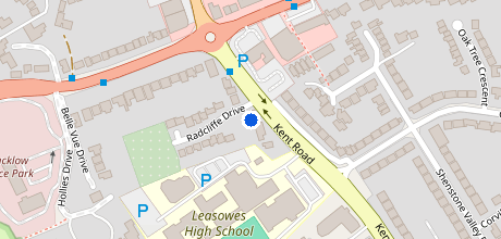 Map showing Greenhill Youth Centre